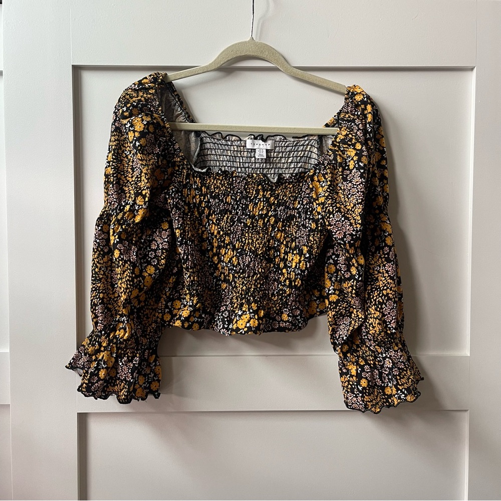 Top shop size 10 Floral Smocked Women's Top